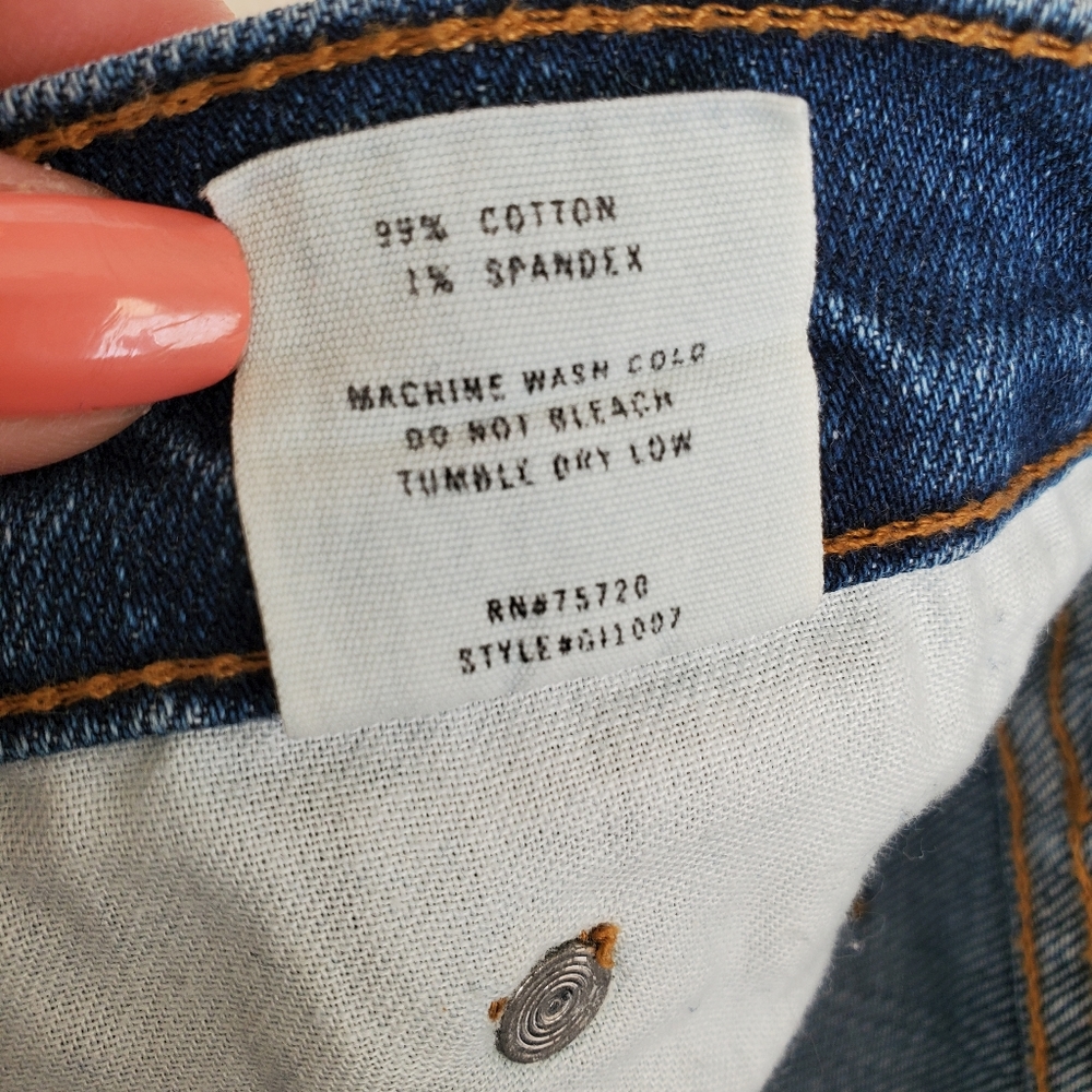 Gilded Intent Frayed Stretch Denim Shorts - Picture 11 of 11